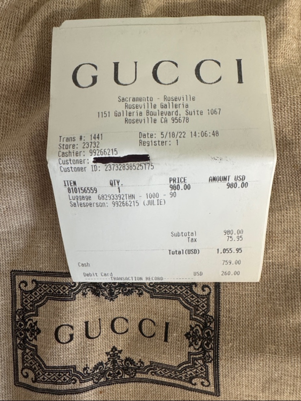 Gucci Black GG Supreme Waist Bag with Silver Hardware - Picture 2 of 5